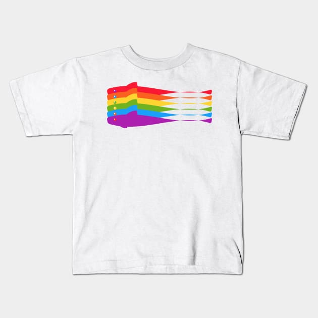 Rainbow Fish Pride LGBT Kids T-Shirt by osmansargin